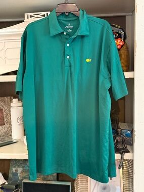 Masters Tech mens Xl dark green classic polo shirt